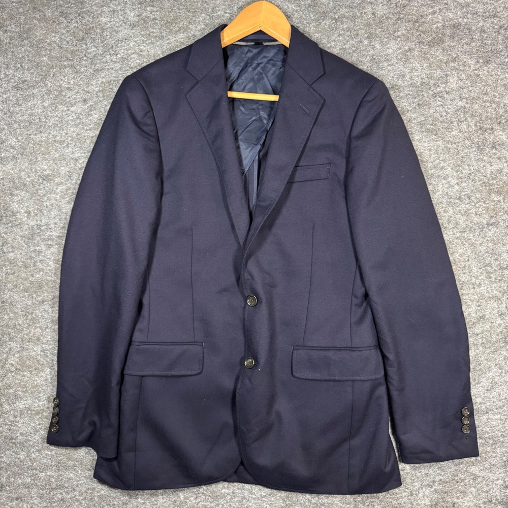 J.Crew Ludlow Blazer Jacket Mens 36R Slim Navy Vitale Barberis Canonico Wool